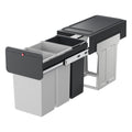 Hailo inbouwemmer eco-line trio l 3x10l staal zwart