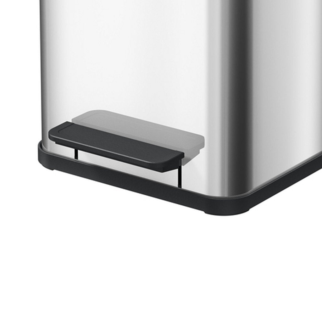 Hailo prullenbak 18 l zilver, zwart