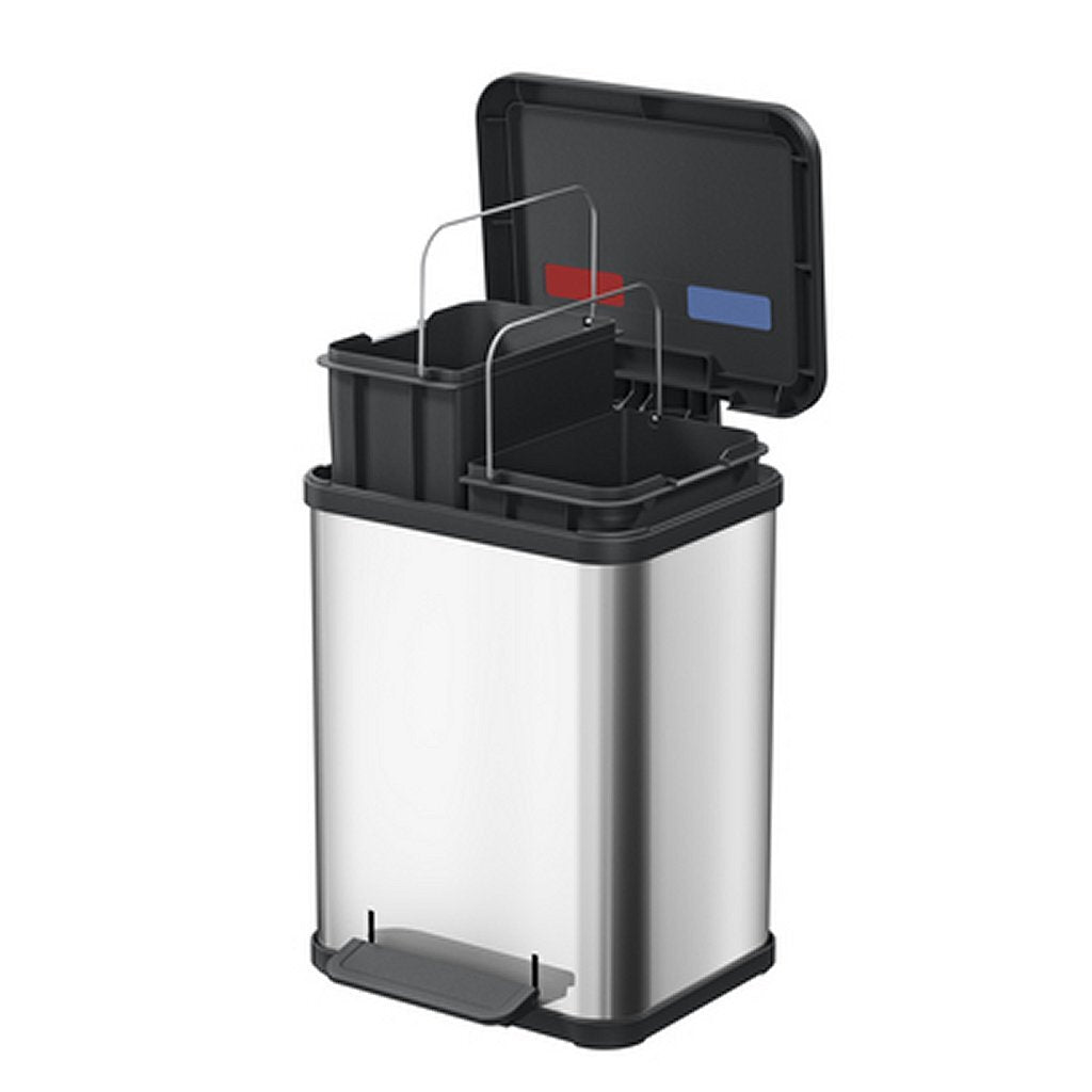 Hailo öko duo plus pedaalemmer 2x9l metallic grijs