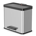 Hailo 0633-200 öko trio plus l Treteimer 3x9l Edelstahl schwarz