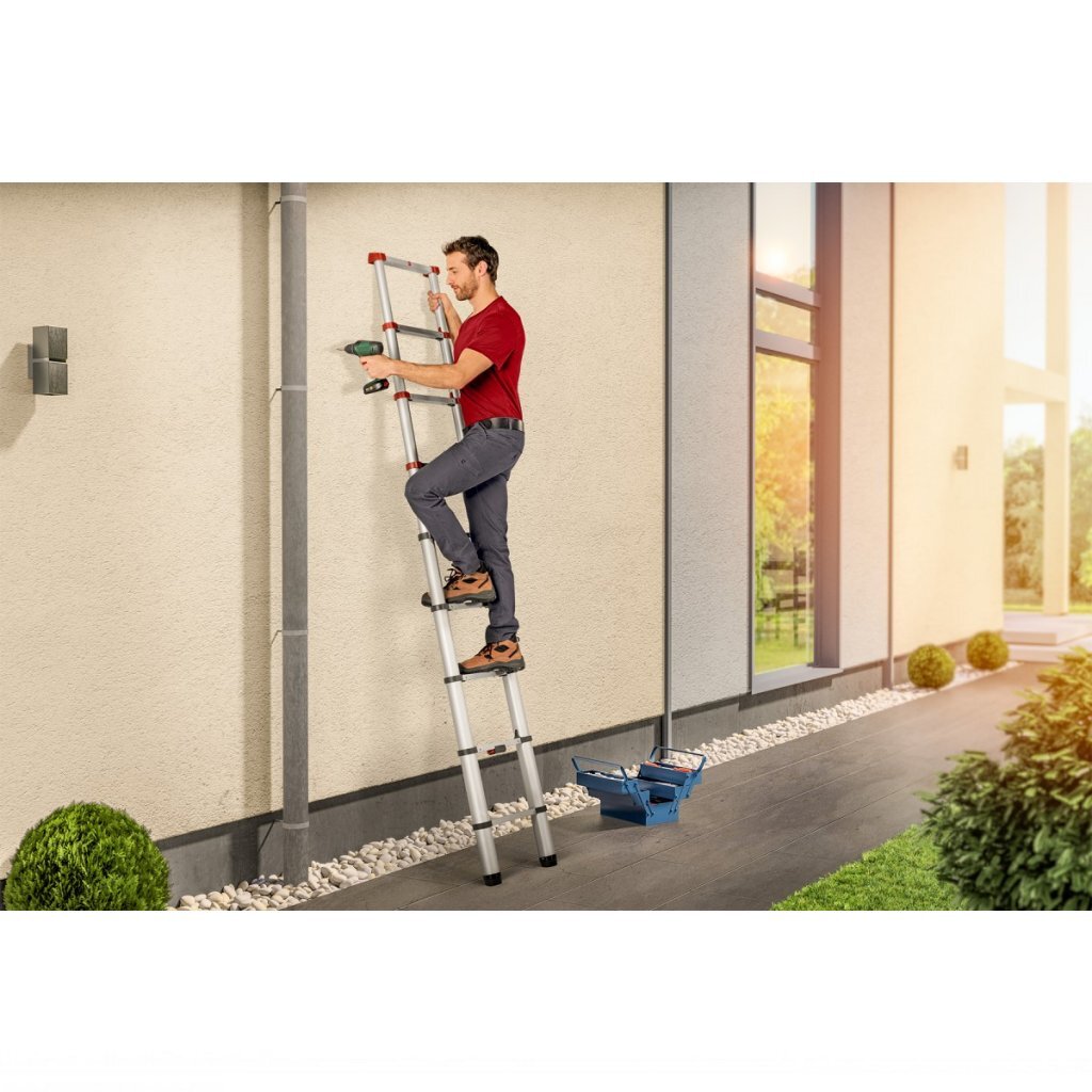 Hailo t80 aluminium telescoopladder 9 treden 94-264 cm