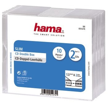 Hama CD Slim Blisterverpackung, 10er-Packung