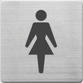 Alco al-450-1 pictogram rvs 90x90x1mm - wc dames -