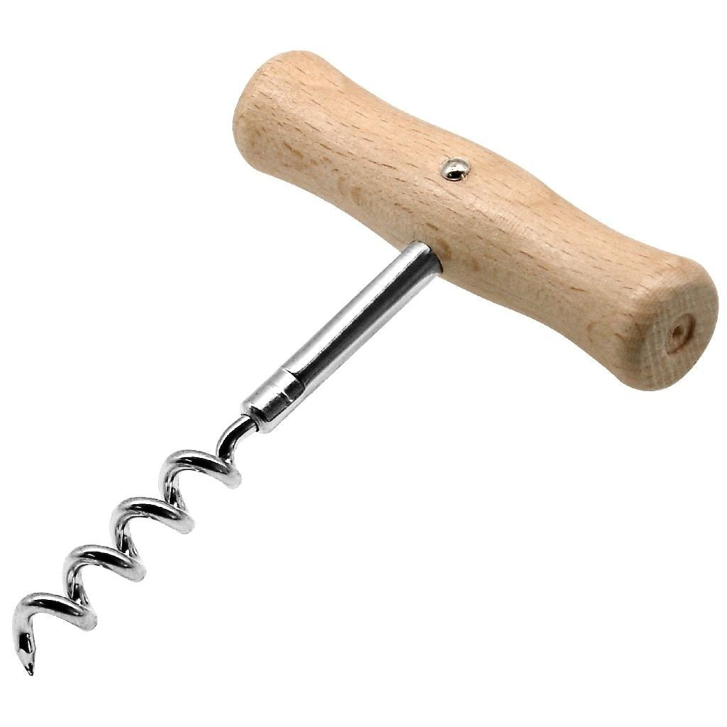 Fackelmann Basic Korkenzieher 10,5 cm Holz Chrom