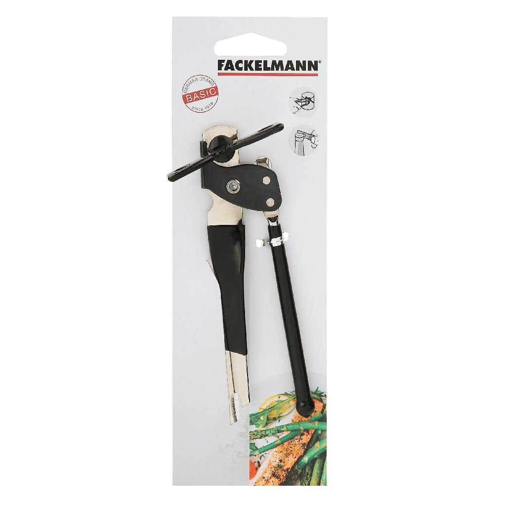 Fackelmann Basic Dosen- und Flaschenöffner 15 cm silber schwarz