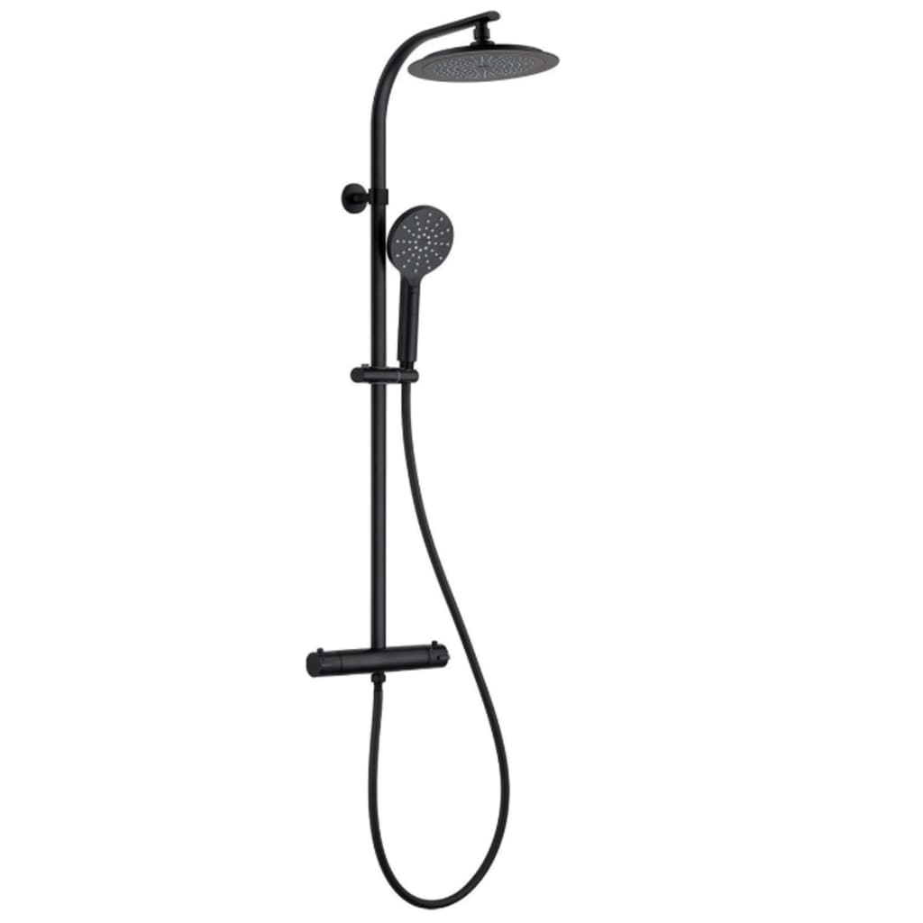 SCHÜTTE Regenduschset Madura Fresh mattschwarz
