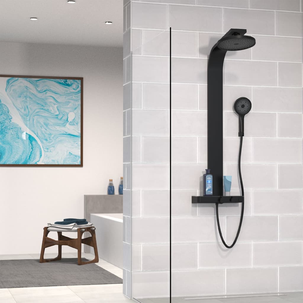 Schütte Schütte Hauptdusch -Set mit dem Thermostat -Magazin Samoa Rain Mattschwarz