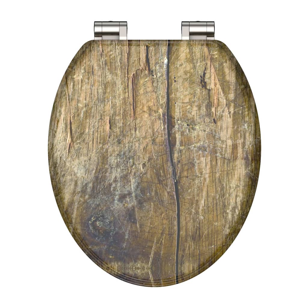 Schütte WC-Sitz Schütte Massivholz MDF Braun