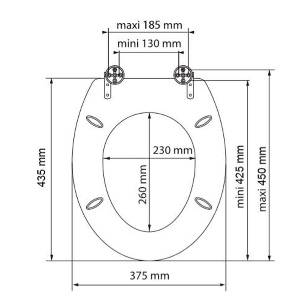 Schütte WC-Sitz Schütte Massivholz MDF Braun