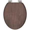 SCHÜTTE WC-Sitz mit Absenkautomatik, dunkles MDF-Holz