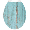 SCHÜTTE WC-Sitz mit Absenkautomatik, blau, Holz, MDF, Hochglanz
