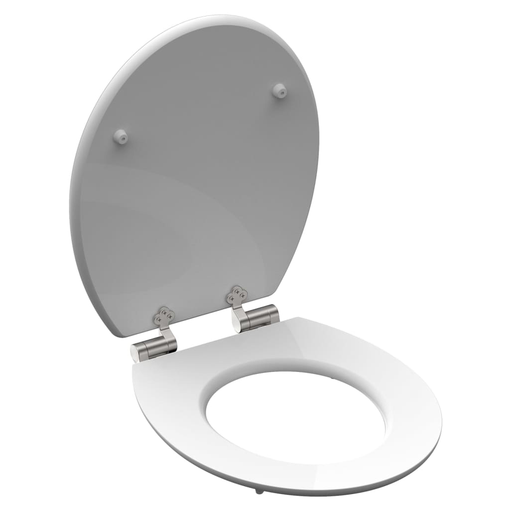 SCHÜTTE WC-Sitz mit Absenkautomatik, blau, Holz, MDF, Hochglanz