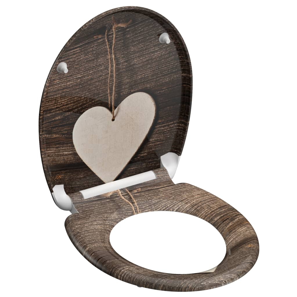 SCHÜTTE WC-Sitz mit Soft-Close-Funktion, Holzkern, Duroplast mit Aufdruck