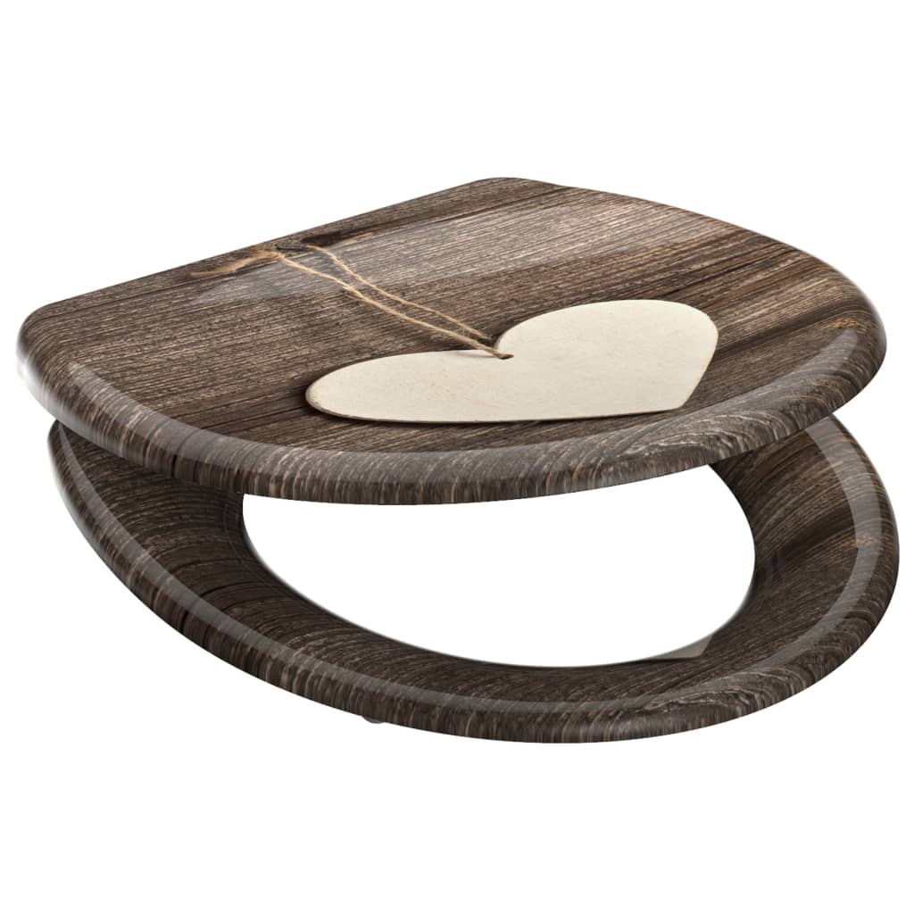 SCHÜTTE WC-Sitz mit Soft-Close-Funktion, Holzkern, Duroplast mit Aufdruck
