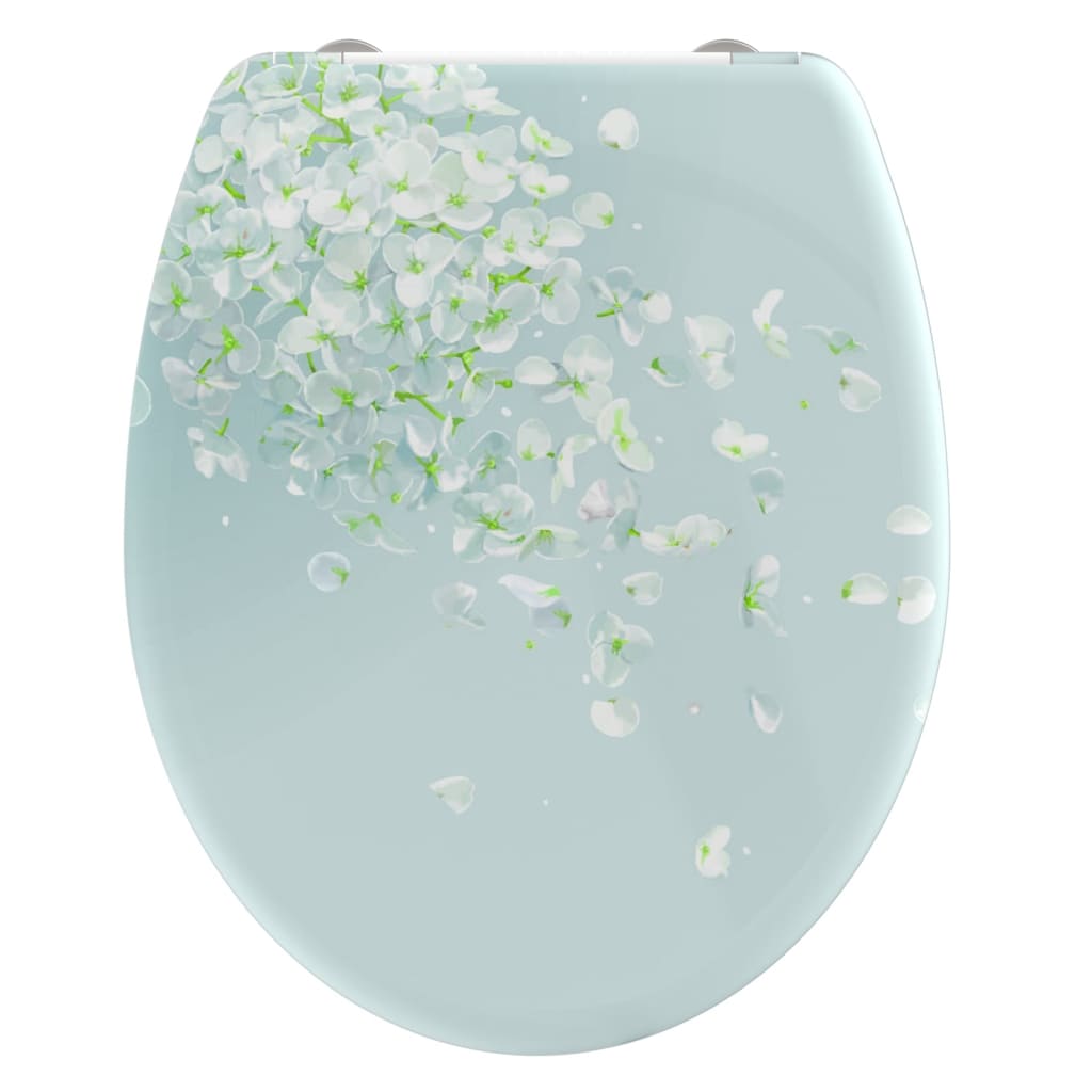 Schutte duroplast wc-bril flower in the wind met soft-close en quick-release 82381