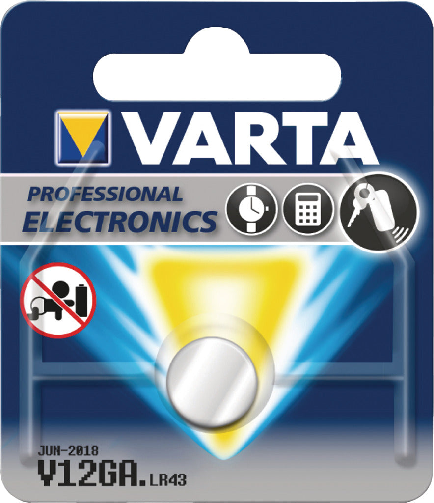 Varta Knopfzellenbatterie dünn V12GA LR43