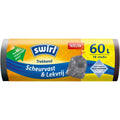 Müllsäcke mit Kordelzug, 60 l, 10 Stück, grau