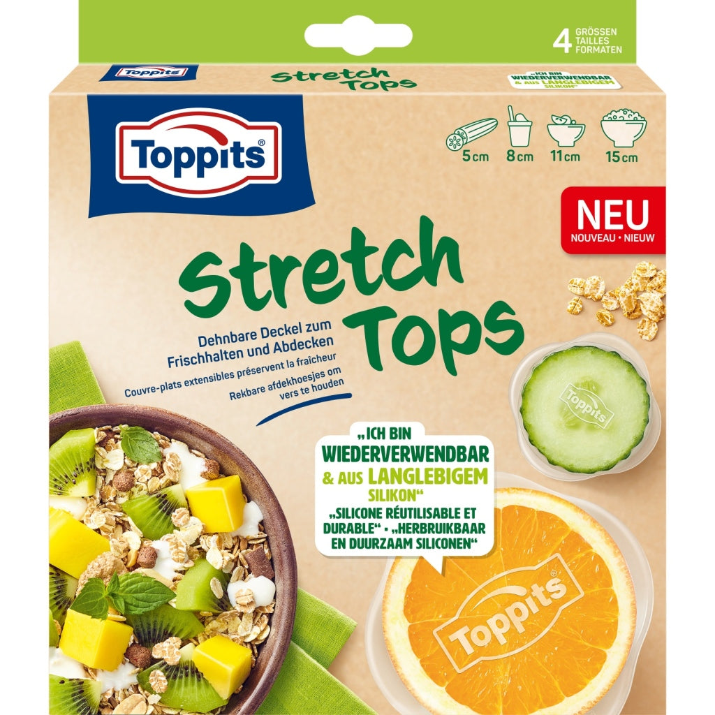 Toppits 1070770 - stretch tops silicone hoesjes 5,8,11,15 cm | 6 stuks
