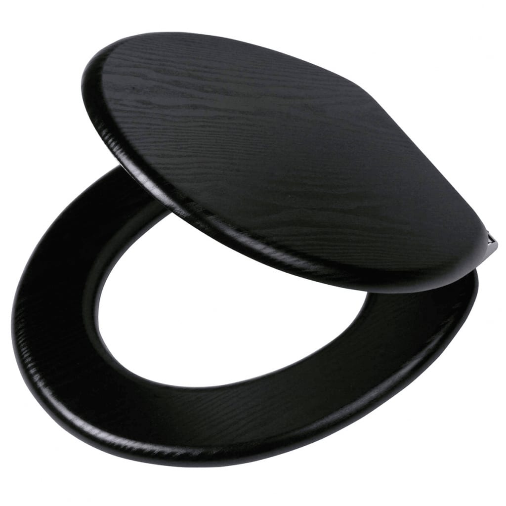 Tiger WC-Sitz mit Absenkautomatik, schwarz gewaschenes MDF, schwarz, 252030746