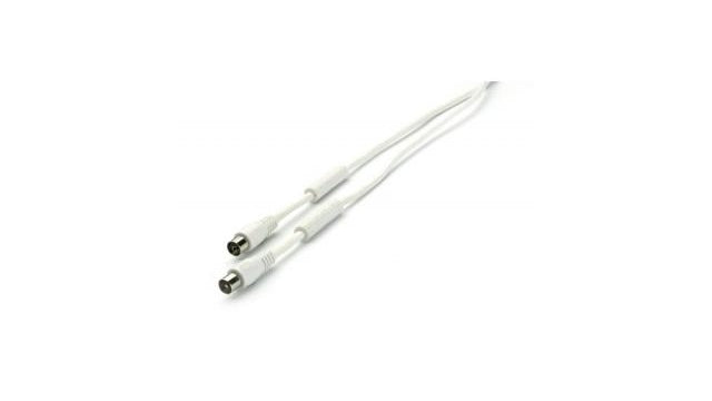Vivanco 43049 TV-Radio-Antennenkabel 5 m mit Ferritkern