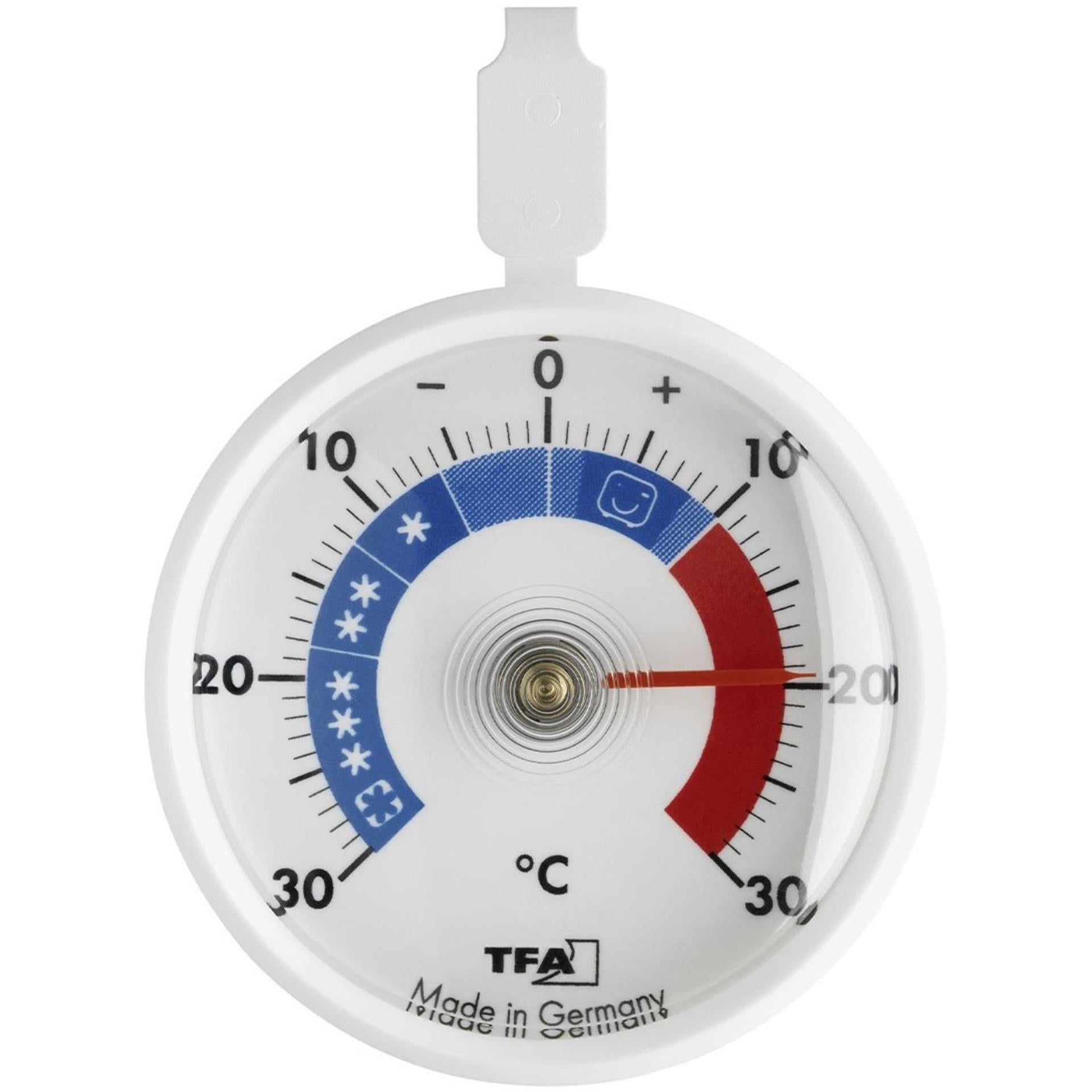 Tfa dostmann koelkast diepvriesthermometer wit ã˜7,2cm