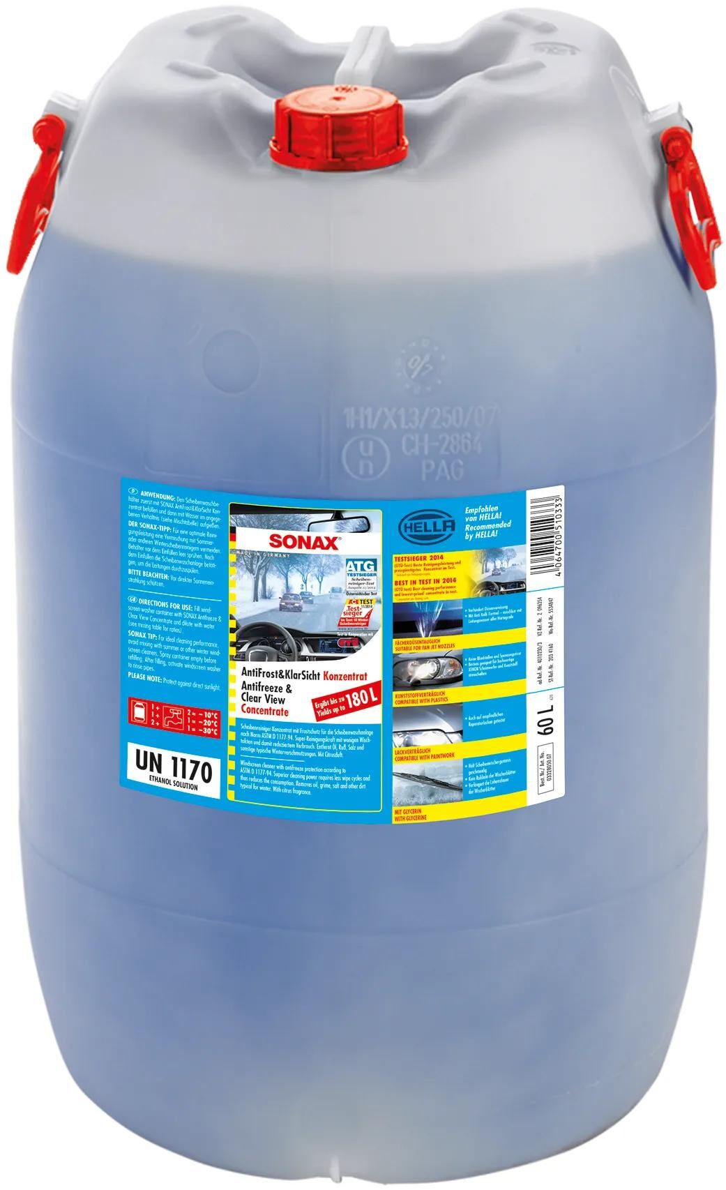 Sonax scheibenfrostschutz antifrost klarsicht anti-rust+clear 60ltr concentrate pvc.drum