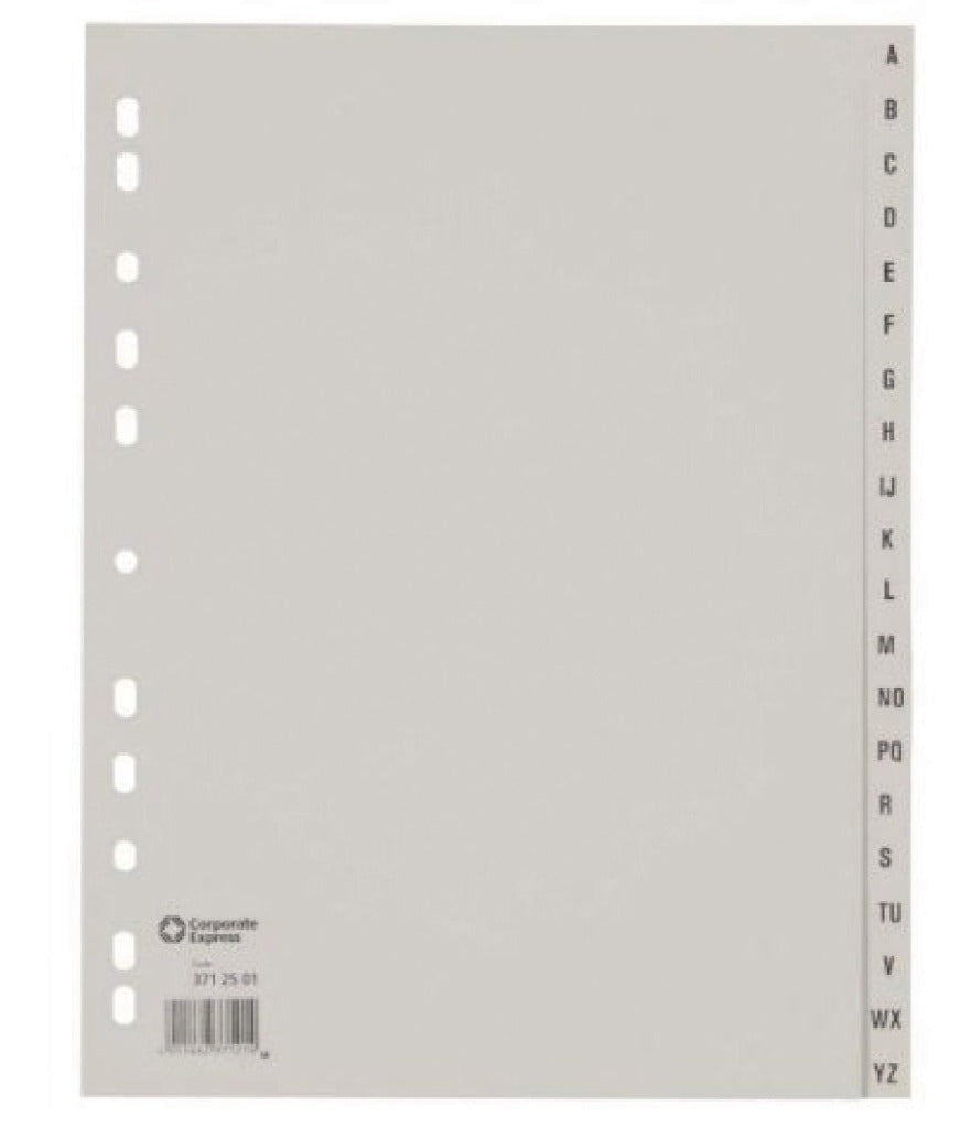 Ahrend ofc-tab1 Registerblätter A4 a - z grau, 20er-Set