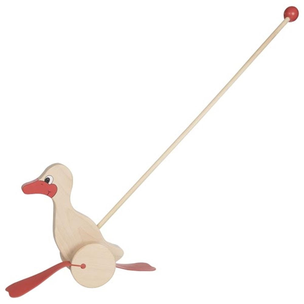 Goki Holz-Schiebefigur Ente natürlich