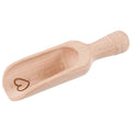 Goki Mehlschaufel aus Holz, herzförmig, klein, 10 cm