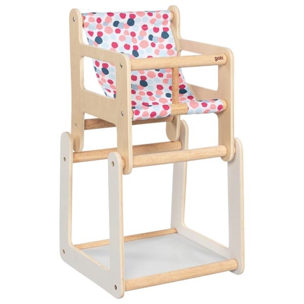 Goki Puppenstuhl aus Holz mit Tisch 2 in 1