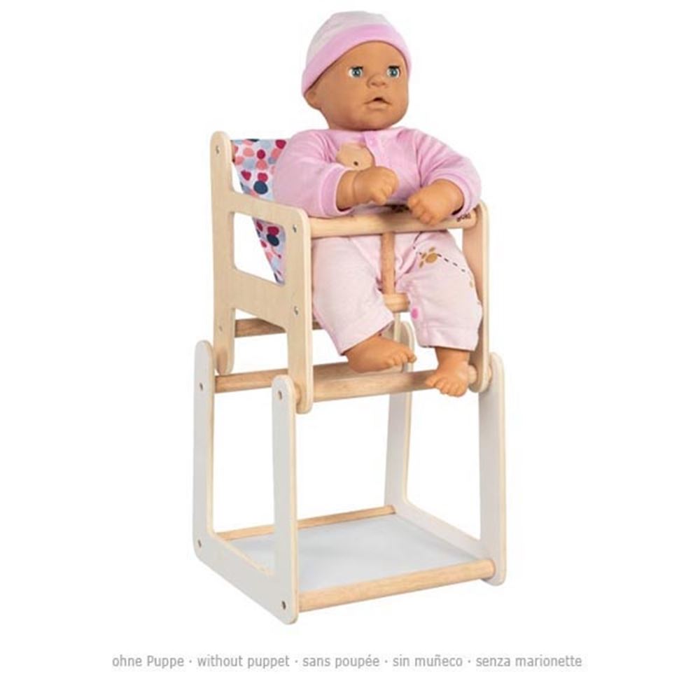 Goki Puppenstuhl aus Holz mit Tisch 2 in 1