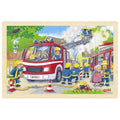 Goki houten legpuzzel brandweer, 24st.