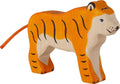 Holztiger tijger, staand. 14 cm.