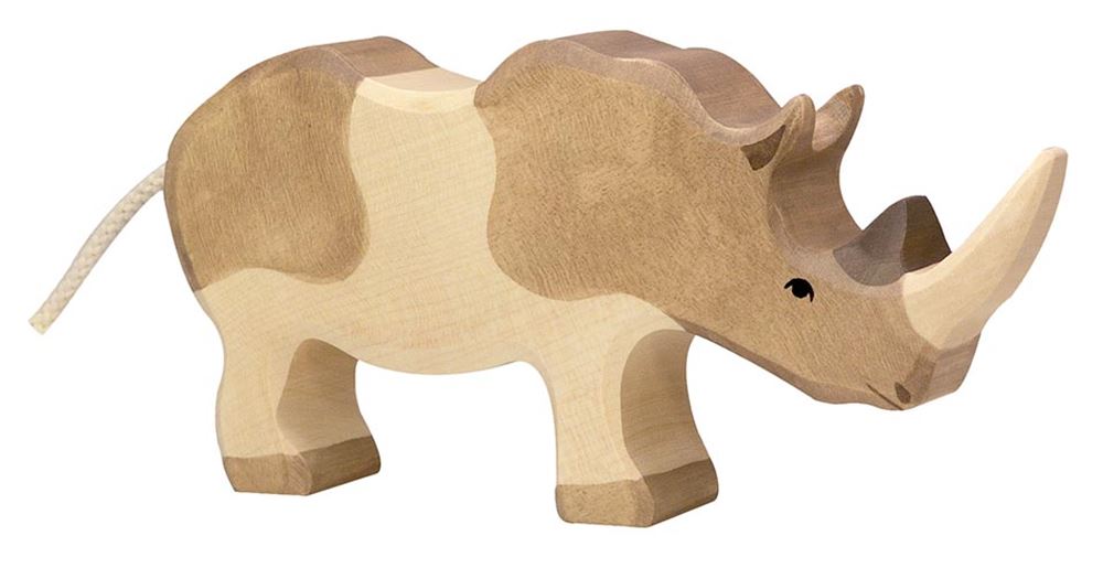 Holztiger houten neushoorn
