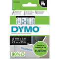 Tapes dymo d1 polyester 12mmx7m blauw-wit glanzend
