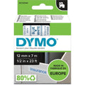 Dymo tapes d1 polyester 12mmx7m blauw-wit glanzend