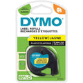 Labels letratag dymo plastic 12x4mm geel
