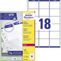 Avery gerecycleerde etiketten voor laserprinters quickpeel lr7161-100 63,5x46,6mm