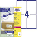 Adresetiketten avery l7169 99,1x139mm hoog wit
