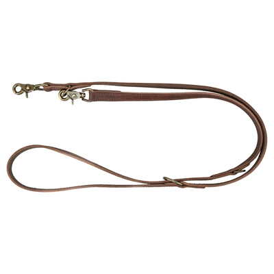 Trixie Hundeleine, rustikal, verstellbar, aus gefettetem Leder, dunkelbraun