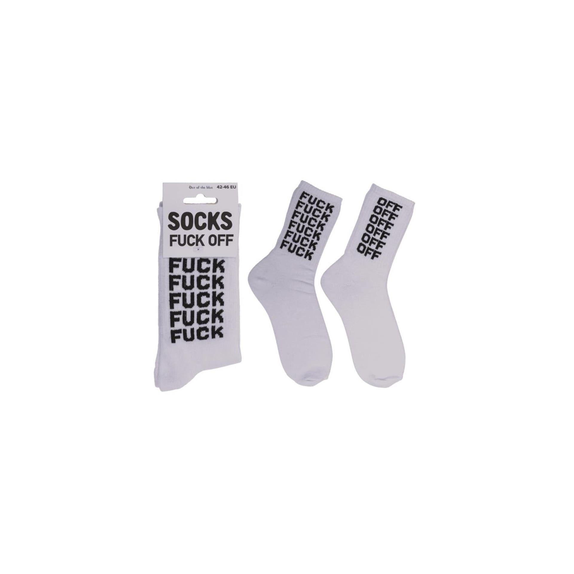 Ootb sportsokken f*ck off maat 42-46 70% katoen, 25% polyamide, 5% elasthan