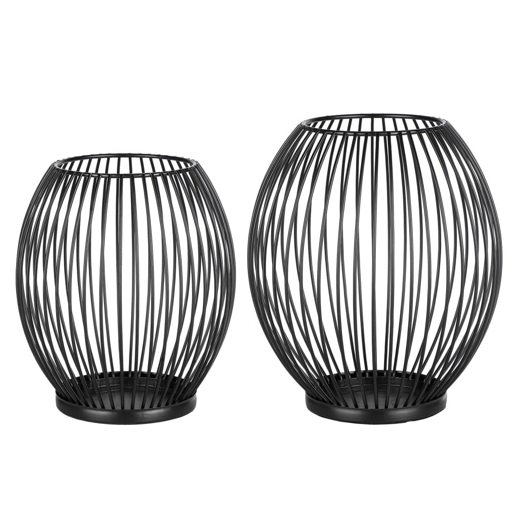HI 2-teiliges Kerzenhalter-Set, schwarz