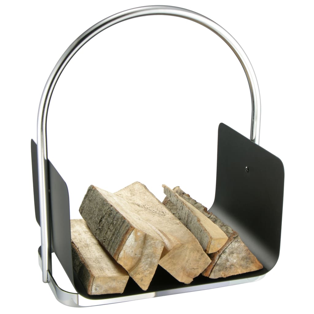 Hallo Hi Brennholzhalter 40,5x30x47 cm Silberfarbe