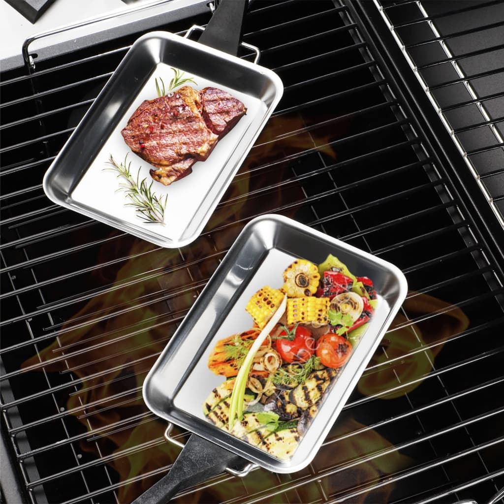 Hallo Hi BBQ Grill Pfannkuchen - 6-teiliges Grillset aus Edelstahl