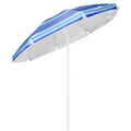 HI Strandsonnenschirm 200 cm, gestreift blau