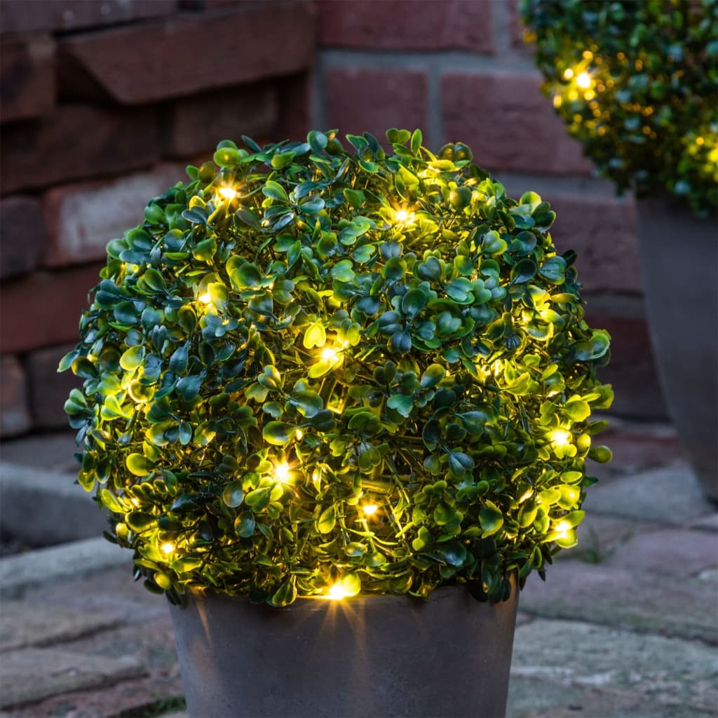 Künstliche Buchsbaumkugel mit LED-Beleuchtung, ø25 cm