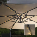 HI Sonnenschirm-Lichterkette mit Solar-LED, 130 cm
