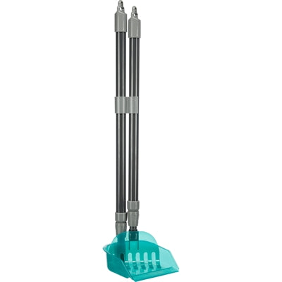 Trixie vuilblik met hark grijs blauw (60-107 cm)