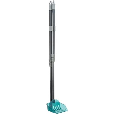 Trixie vuilblik met hark grijs blauw (60-107 cm)