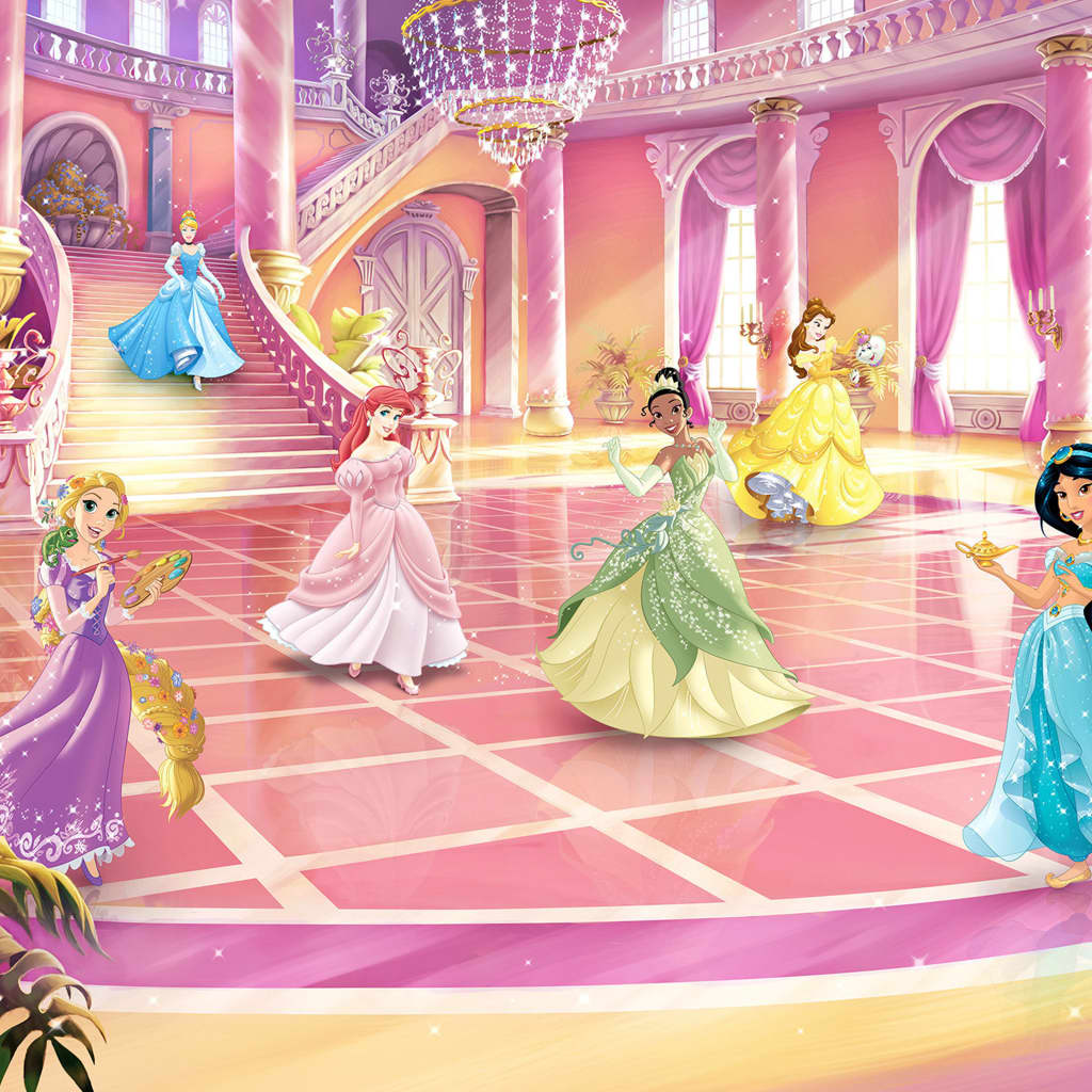Komar Fototapete Glitzer Party Prinzessin 368x254 cm rosa